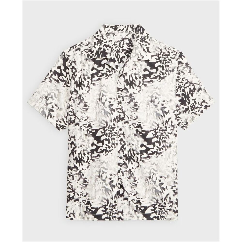Mode Of One Mens Printed Camp Collar Button Up Shirt, NWT
